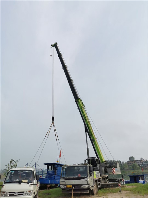 谢家集区桥梁建设吊装案例
